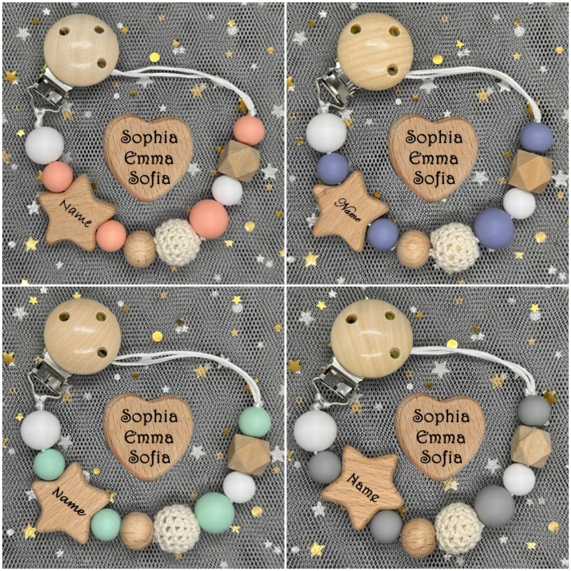 Baby Food Name - NOUVEAU Porte-sucette personnalisé fait main en