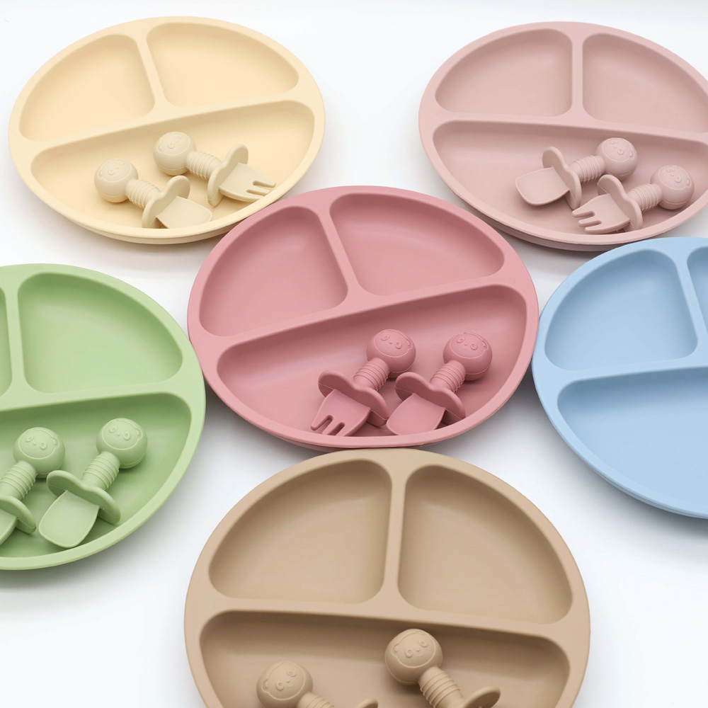 Baby Food Tracker - Ensemble de vaisselle en silicone pour