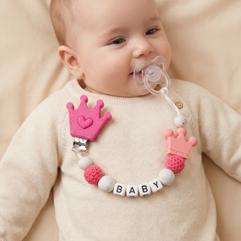 Baby Food Name - Attache-tétine personnalisée pour bébé avec nom