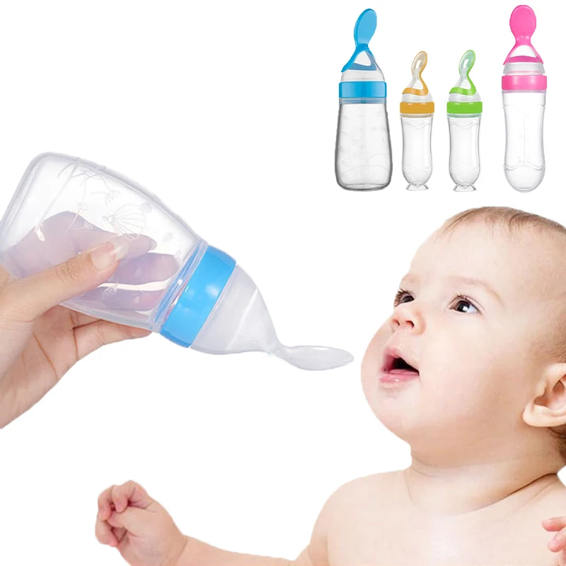 Baby Food Zone - Biberon sûr pour bébé, cuillère, biberon