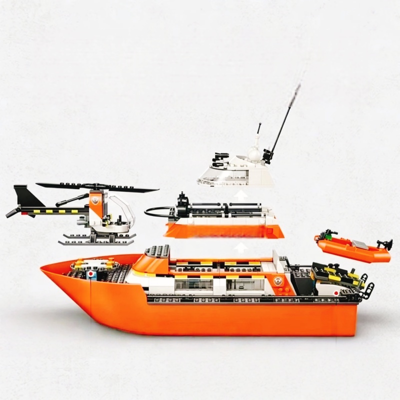 Bateau de sauvetage et hélicop - Lego Set City avis et prix