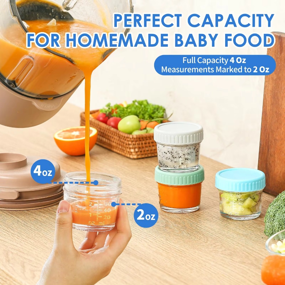 Lot de 6 pots en verre multi-u - Baby Food Glass Jar avis et prix