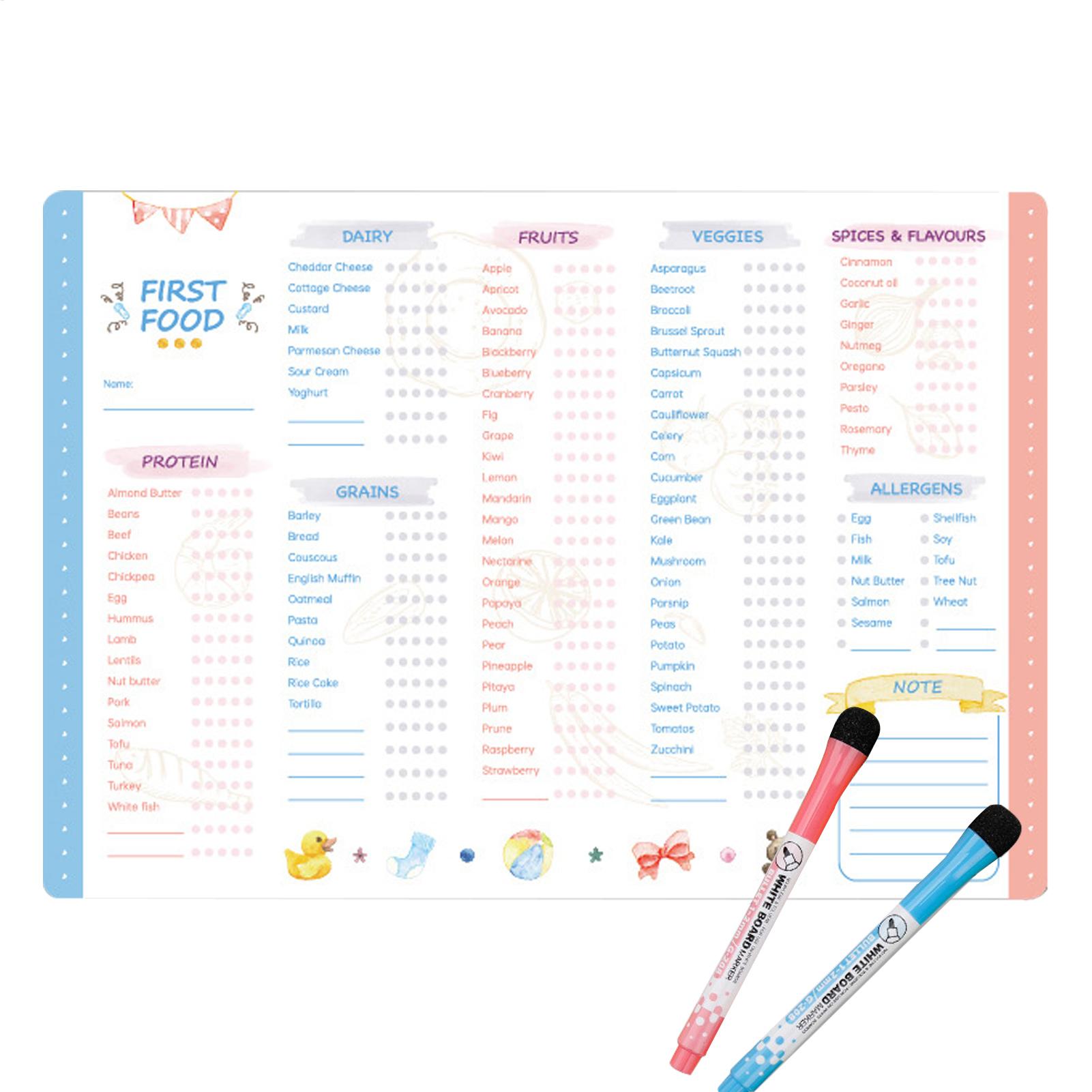 Tableau magnétique des premièr - Baby Food Chart avis et prix